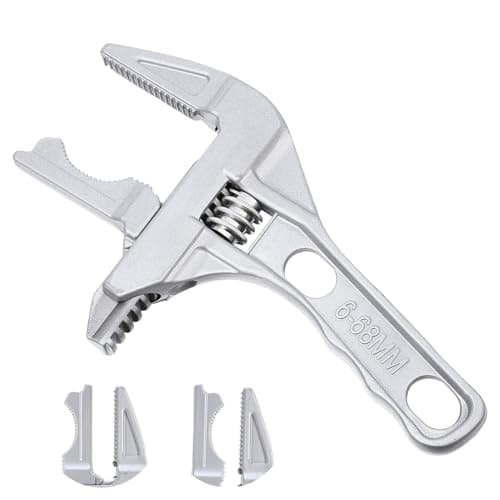 Image of saerryor Adjustable Spanner Wrench 6-68mm Open-End Wide Jaw Spanners Wrenches Ultra-Thin Shifting Spanner Shank Plumber Bathroom Hand Tool Alloy