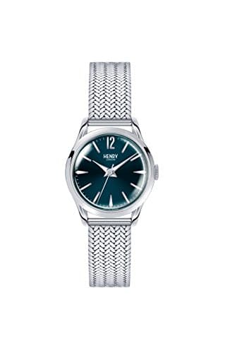 Image of Henry London Womens Quartz Analogue Blue Dial Silver Mesh Knightsbridge Watch HL25-M-0109