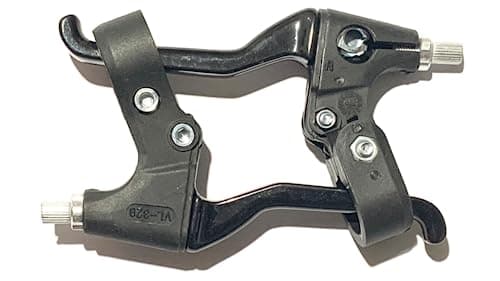 Image of AARNAV Pair of Brake Levers, Black Bike Brake Lever Set, 2.2cm Diameter Three Finger Levers for Most Bikes, Mountain Bikes BMX MTB Bicycle Cycle Lever Set (Black Alloy Lever Set)