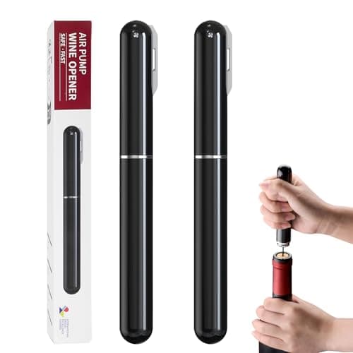 Image of FBBULES 2 Pack Corkscrew Wine Bottle Opener, 2-in-1 Air Pressure Pump with Foil Cutter, Professional Handheld Portable Cork Remover Set for Home Bar, Travel, Picnic, Gifts for Wine Lovers
