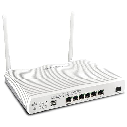 Image of DrayTek Vigor 2865ax Ethernet Router, Wireless WiFi 6 AX3000 Dual Band, VDSL2 35b/ADSL2+, VPN, 5+1 GbE LAN Ports, Ideal For SMB