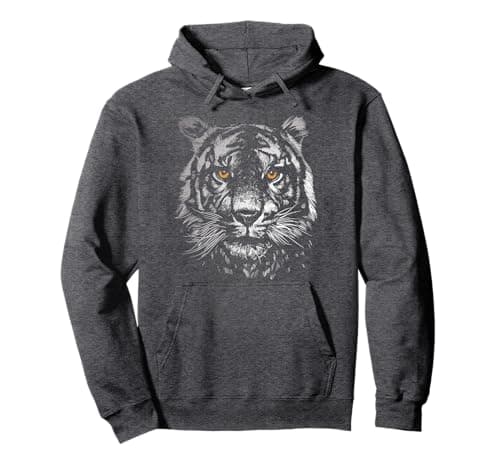 Image of Tiger Face Wild Animal Tiger Shirt For Men Women And Kids Pullover Hoodie