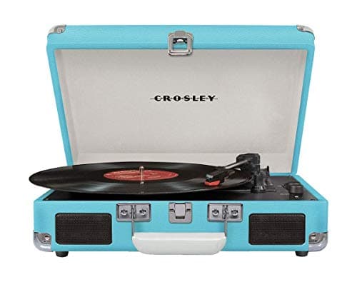 Image of Crosley Cruiser Deluxe Vintage 3-Speed Bluetooth Suitcase Turntable, Turquoise