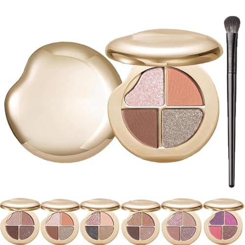 Image of Glow Gallery Highlighting Eye & Cheek Palett, 4-in-1 Starry Sky Eyeshadow Palette, Makeup for Shading, Highlighting & Defining the Face, Blends Easily, All-Day Wear (#02)