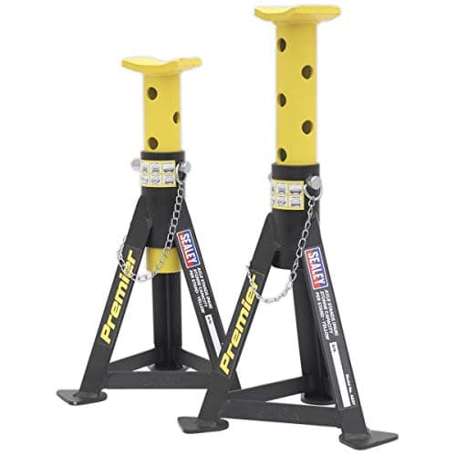 Image of Sealey AS3Y Axle Stands (Pair) 3tonne Capacity per Stand - Yellow