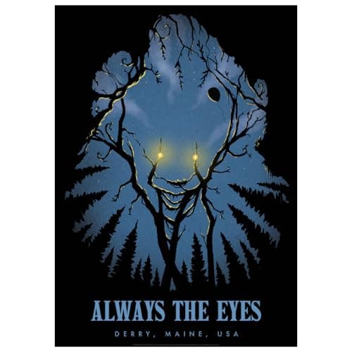 Image of IT: Welcome to Derry Limited Edition A3 Art Print – Pennywise Negative Space Artwork - Hand-Numbered Collectible - Officially Licensed Horror Memorabilia