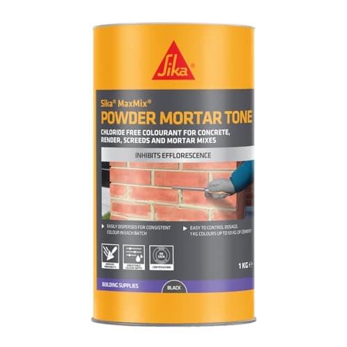 Image of Everbuild 208 Powder Mortar Tone – Reduces Pigment Bleeding and Segregation – Black – 1kg