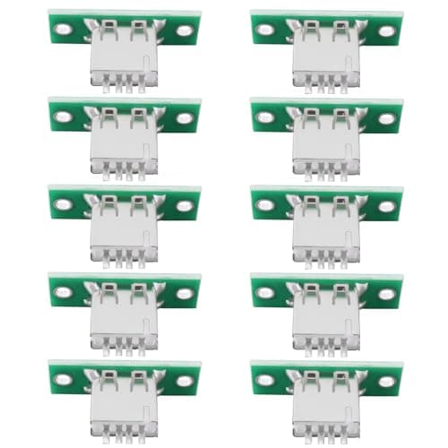 Image of YINETTECH 10pcs USB 2.0 Type A Female Panel Mount Connector Reversible Design Solder Type 480Mbps for Mobile Devices Laptops Tablets Peripherals