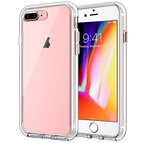 Image of JETech Case for iPhone 8 Plus and iPhone 7 Plus 5.5-Inch, Non-Yellowing Shockproof Phone Bumper Cover, Anti-Scratch Clear Back (Clear)
