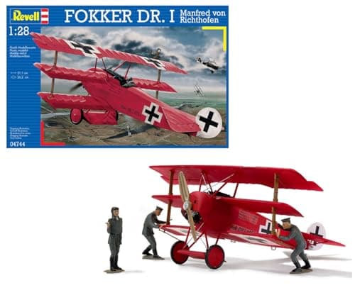 Image of Revell 04744 Fokker Dr.1 Manfred von Richthofen 1:28 Scale Unbuilt/Unpainted Plastic Model Kit