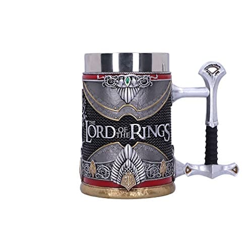 Image of Nemesis Now Officially Licensed Lord of The Rings Aragorn Tankard, Silver, 15.5cm