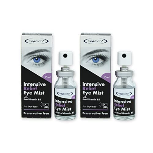 Image of The Eye Doctor Eye Mist Intensive Relief Twin Pack - Soothes Irritated Tired Dry Eyes - Preservative Free - Contains Pro-Vitamin B5 - Suitable for Contact Lenses - 2X 10ml Spray Bottle