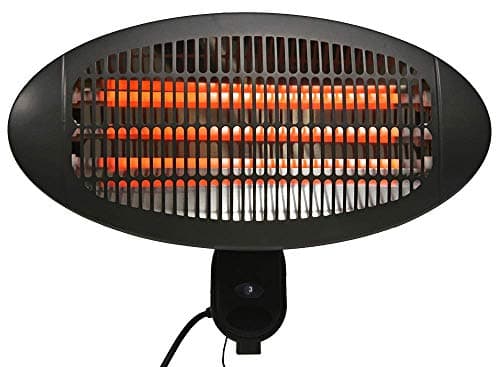 Image of Patio Heater 2KW Wall Mounted Garden Heater Outdoor with Adjustable Height, 3 Power Settings, Tilting up-down Head, Instant Warmth, and Waterproof Design (Wall Mounted)