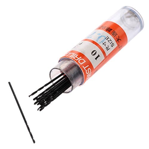 Image of Mtsooning 10-Pack 0.7mm Mini Micro Drill Bits, HSS Twist Drill Bit Set, Straight Shank for Precision Drilling in Wood, Plastic, Metal, PCB & DIY Crafts