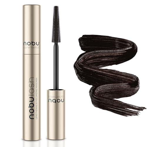 Image of NobuLash Mascara for Older Women - Volumizing & Lengthening, Long-stay, Long-wearing, Hypoallergenic, NO CLUMPS, NO SMUDGES, Vegan, 2-in-1 Formula - Incredible Length in 2 coats (Dark Brown)