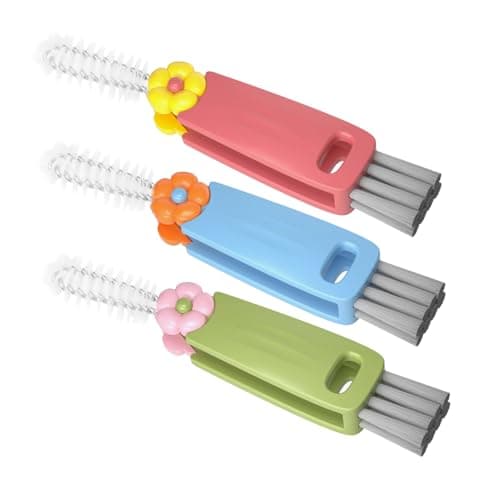 Image of 3 Pcs 3-in-1 Cup Lid Crevice Cleaning Brush, Portable Multifunctional Bottle Cup Lid Gap Cleane Brushs,Home Kitchen Crevice Cleaning Brush Tools for Home Kitchen