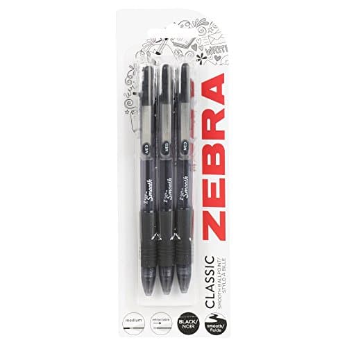 Image of Zebra Classic Smooth Ballpoint Black 3Pack