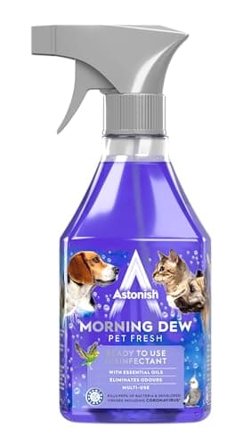 Image of Astonish Vegan Disinfectant Spray, Ready to Use, Virus and Germ Killing, Morning Dew Purple, 550ml