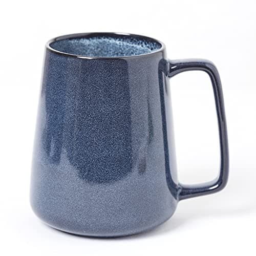 Image of Large Ceramics Coffee Mugs，24 OZ/700ml Extra Large Cups, for Cappuccino, Latte, Hot Cocoa Or Hot Tea -Gift for Birthday/Christmas/Valentine's (24 oz Pure Blue)