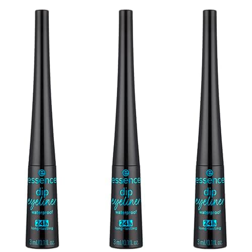 Image of essence dip eyeliner waterproof 24h long-lasting, 01, black, long-lasting, defining, highly pigmented, waterproof, no microplastic particles, no perfume, pack of 3 (3x3ml)