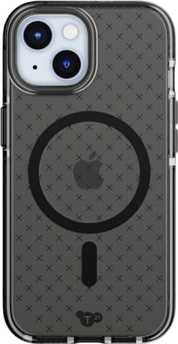 Image of tech21 Evo Check case for iPhone 15 - Compatible with MagSafe - Impact Protection Case - Smokey/Black