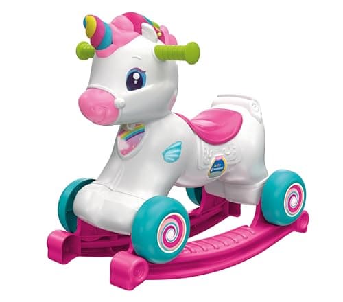 Image of Clementoni- 3-in-1 Rocking Unicorn: Ride-on, Walker & Activity Toys with Music, Songs & Educational Content For Toddlers (12+ Months)