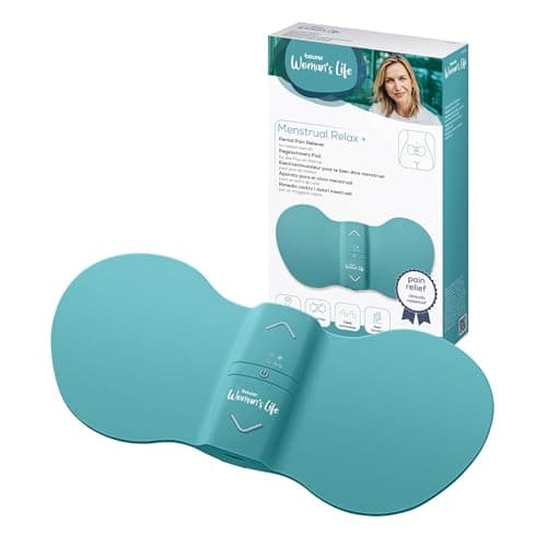 Image of Beurer EM55 Menstrual Relax+ | TENS & Heat for Natural Menstrual Pain Relief | Larger Heating Surface | Suitable for Endometriosis | Rechargeable Battery | Wear Under Clothes | Medical Device
