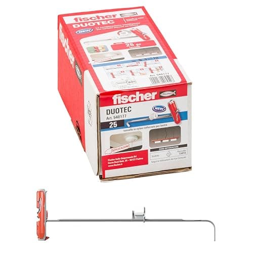 Image of Fischer Duotec 10 Plasterboard Dowels 25, Anchor Fixing for High Loads on Panels and Plates, Hole 10 mm, 540177