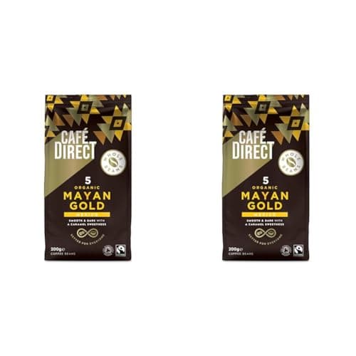 Image of Café Direct Mayan Gold Mexico Organic Fairtrade Whole Bean Coffee 200 g (Pack of 2)