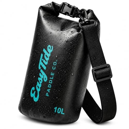 Image of EasyTide 10L Waterproof Dry Bag – Roll Top Dry Sack for Kayaking, Paddleboarding, Camping & Beach – Lightweight Durable Gear Bag with Shoulder Strap
