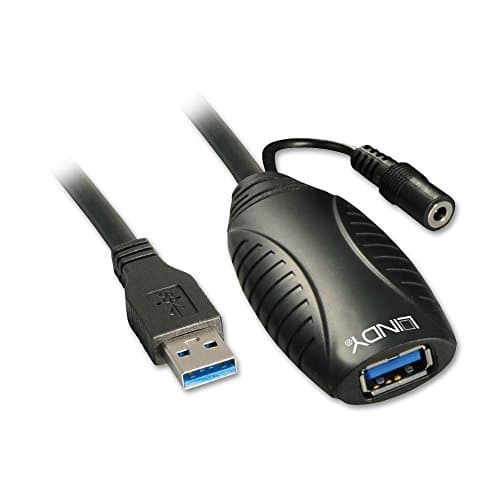 Image of LINDY 10m USB 3.0 Active Extension Cable, Black