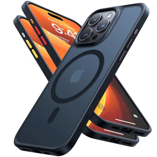 Image of TORRAS for iPhone 15 Pro Max Case with MagSafe, 12FT Military Grade Shockproof, Slim Thin but Sturdy, Velvety Touch Anti-Slip Texture, Magnetic Protective for iPhone 15 Pro Max Case Cover, Matte Black