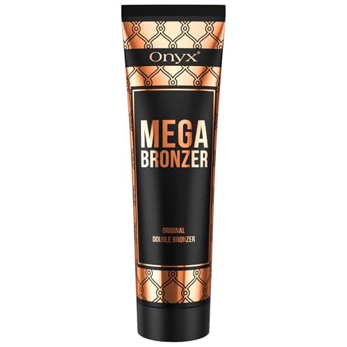 Image of Onyx Mega Bronzer Sunbed Cream with DHA - Ultra Dark Bronzing Sunbed Lotion for Indoor Tanning | Streak Free Finish, Long Lasting Even Tan with Hydrating Care | 150 ml
