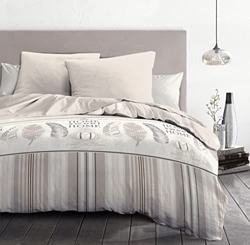 Image of Home Sweet Home Duvet Cover and 2 Pillowcases Soft Lightweight Easy Care 240 x 260 cm Home Linge Passion