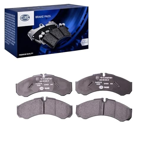 Image of HELLA 8DB 355 005-371 Brake pad set - prepared for wear indicator - C4030 - for e.g. IVECO / RENAULT TRUCKS
