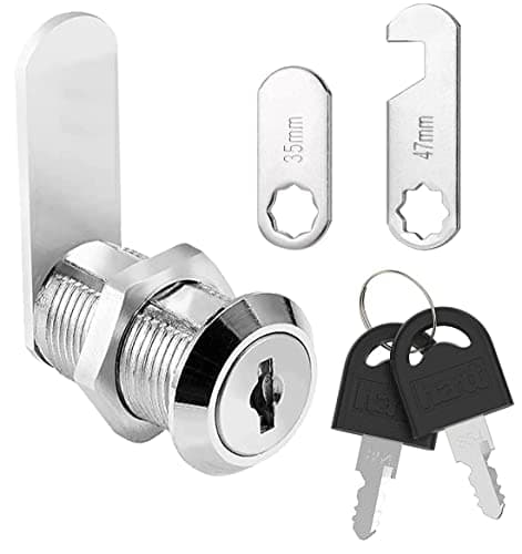 Image of Litensh 20mm Security Mailbox Lock, Letter Post Box Cabinet Drawer Cam Lock with Keys, Toolbox Door Cupboard Lever Furniture Locks Locker, 20mm