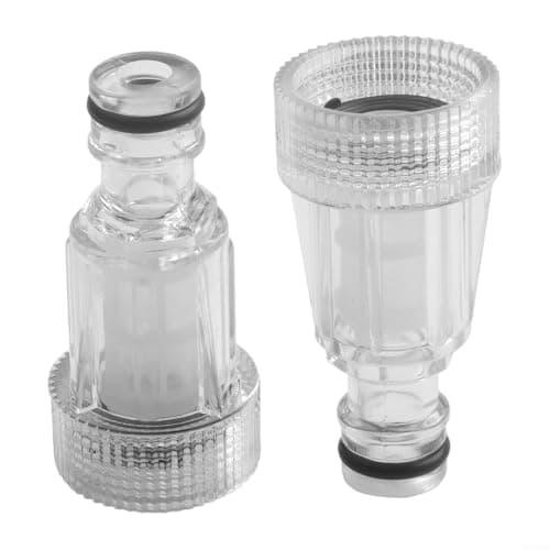 Image of 2 Pack Water Filter for Karcher K2-K7 Pressure Washers| High Pressure Connection up to 175 PSI and 140°F| Transparent Plastic Inline Filters for Car Cleaning Machines(10pcs Filter)