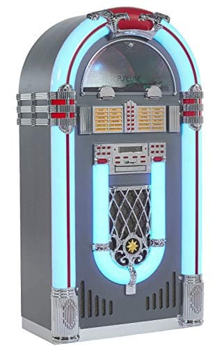 Image of Pureline 128V Retro Bluetooth CD & Vinyl XL Jukebox (Grey)