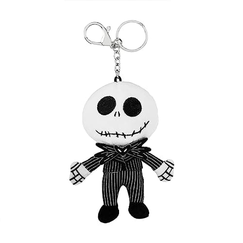 Image of Disney The Nightmare Before Christmas Black and White Plush Keychain GH00273RL