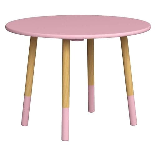 Image of URBNLIVING Kids Wooden Portable Pink Table, Lightweight and Anti-Slip, Round Seat for Toddlers, Small Children, Home Decor for Desk, Nursery, Kitchen, Bedroom, Play Room Furniture