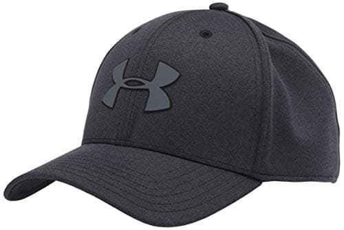 Image of Under Armour Armour Twist Stretch Cap, Men Grey, Black Light Heather / Black / Pitch Gray (001), XL/XXL