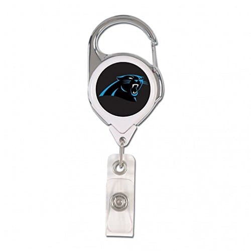 Image of WinCraft NFL Carolina Panthers Retractable 2S Prem Badge Holders, Black