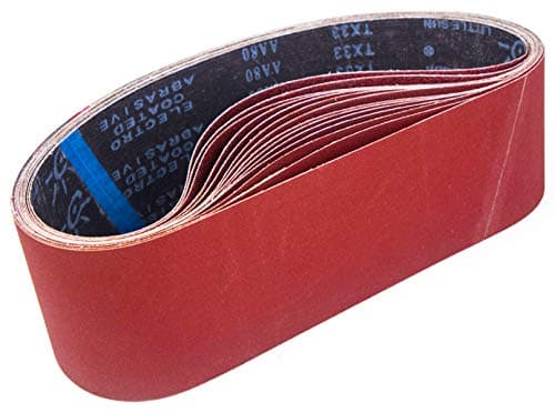 Image of STEBRUAM Sanding Belt 100 x 915 mm, Sander Belts Set（3 Each of 80/120/150/240/400 Grains）for Belt Sander,for Grinding,Sharpening and Derusting (15 Pieces)