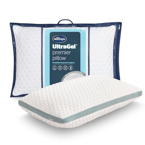 Image of Silentnight Ultragel Pillow - Cooling Breathable Gel Firm Support Pillow for Neck Back Body Pain Front Side Sleepers - Ventilated Supportive Bed Pillow with Luxury Knitted Quilted Cover