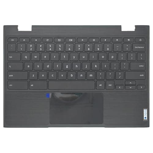 Image of Jxjslp Replacement Upper Case Palmrest for Lenovo 100e Chromebook 2nd Gen 81MA Series Laptop with Touchpad Keyboard Assembly Top Cover 5CB0T79741