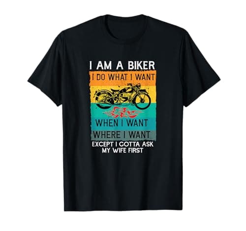 Image of I AM A BIKER Funny Motorcycle Club Gear Mens Motorbiker T-Shirt