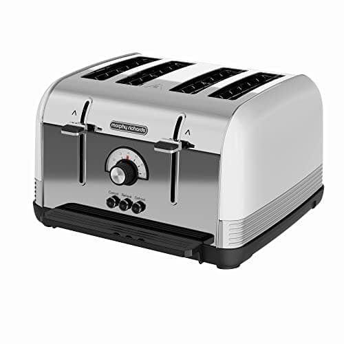 Image of Morphy Richards 240332 Venture Retro 4 Slice Toaster White