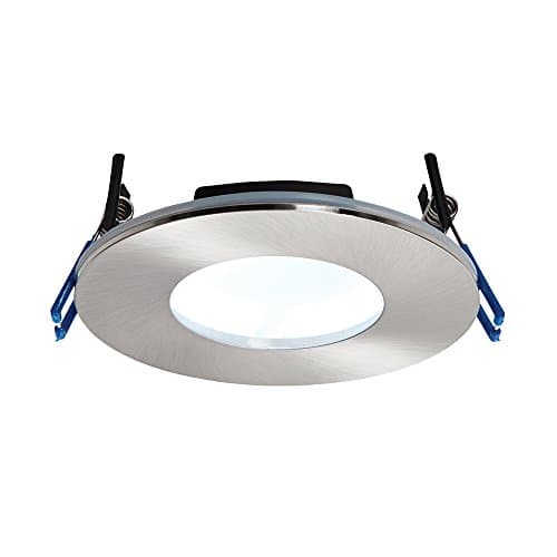 Image of Saxby OrbitalPLUS 9W Satin Nickel Die Cast Aluminium IP65 Cool White Recessed Anti Glare Fire Rated LED Downlight