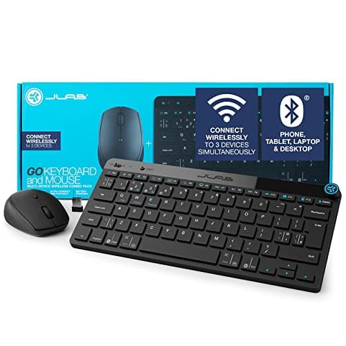 Image of JLab Go Bundle Bluetooth & Wireless Keyboard and Mouse Set - Multi Device for iPad, PC, Laptop - Small Bluetooth Keyboard & Mice or 2.4G USB Option, Also for Apple/Windows/Computer/Tablet/Mac Devices