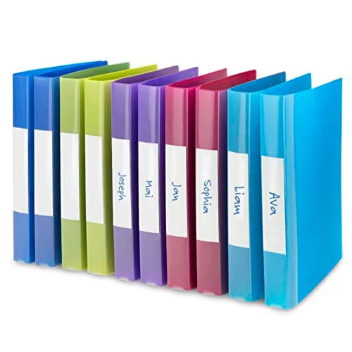 Image of Rapesco 0716 2-Ring Binder, 35 mm Spine, A4, Assorted Colours, Pack of 10